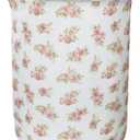 Pink Flower Laundry Hamper, laundry Basket, Nursery Hamper, Waterproof Storage Bin for Bedroom, Clothes Organizer Basket, Room Decor(Pink Flower)