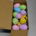 24 Pack Prefilled Easter Eggs with Toys Inside, Filled with Assorted Squishy Toys & Pop Keychains, Surprise Plastic Eggs for Easter Hunt, Kids Basket Stuffers, Easter Party Favors Bulk for Boys Girls
