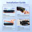 414A Toner Cartridges 4 Pack (with Chip) Compatible Replacement for HP 414A 414X for Color Laserjet Pro MFP M479fdw M479fdn M479dw Pro M454dw M454dn M479 M454 Printer Ink W2020A W2020X High Yield