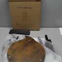 Small Round End Table - 3 Tier Design Accent Table, Narrow Side or Bedside Stand, Industrial Vintage Nightstand for Bedroom, Living Room, or Small Spaces, Rustic Brown (1 Pack)