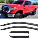 Window Visors Rain Guards for 2007-2021 Toyota Tundra Extended Cabs, Out-Channel Window Vent Wind Deflectors Visors Shades for 07-21 Tundra Double Cab
