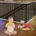 JIFTOK Ewaves Stairway Net - Baby Safety Rail - 181 inch x 32 inch - Banister Stair Net for Child, Small pet,Toy- Indoor & Outdoor(Black)