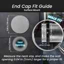 Repa Market 6 Inch Metal Tee Cap Round Metal Duct Cap - HVAC Ducting Vent Cap - Galvanized Steel Air Tight Duct End Cap Indoor and Outdoor Weatherproof Pipe Cover for Cold and Hot Air Blockage
