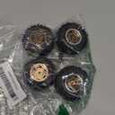 1.0" Aluminum Beadlock Wheels and Tires for 1/24 Axial SCX24, 1/18 TRX4M RC Crawler  Upgrade Set (Bronze)