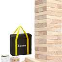 Aivalas Giant Tumbling Timber Games, 60 Blocks Large Tower Outdoor Game - Includes Carry Bag and Scoreboard, Wood Stacking Backyard Game Grows Up to 5FT for Kids Adults Family
