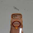 3 in 1 for iPhone 17 Pro Max Case with 360 Spin Magnetic Stand, 1X DIY Glitter Cardstock+1X Screen Protector, [Fit for Magsafe]Cute Wavy Glossy Clear Phone Cover for Women Girls 6.9", Cosmic Orange