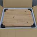 Anniper Bakers Rack with Foldable Basket, Large 4 Tiers Coffee Bar Station, Kitchen Microwave Stand with Storage, Metal Shelf Rack for Living Room, Office, Garage (Rustic Brown)