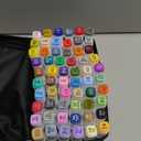 AnyMark Alcohol Markers, 60 Colors Dual Tip Art Coloring Markers Set for Kids Adult Book Drawing Sketching Painting, Chisel & Fine, White Penholder