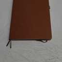 College Ruled Notebook, A4 Hardcover Leather Notebook for Work, Lined Notebook Journal for Women, Men, 192 Thick Paper, 8.5" x 11", Large Notebook with Pockets, Professional Business Notebook, Brown