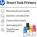HP Smart Tank 7301 Wireless All-in-One Ink Tank Printer, Scanner, Copier with 2 Years of Ink Included, Best-for-Home Office, Cartridge-Free Refillable, AI-Enabled (28B70A)