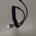 chubbycable Curly Chubby 120W Coiled USB C Cable Retractable Fast Charging Cable for Car Charger Cord Compatible with iPhone 17-15 Series, Black, USB-A to Type-C, 2.29FT-3.6FT