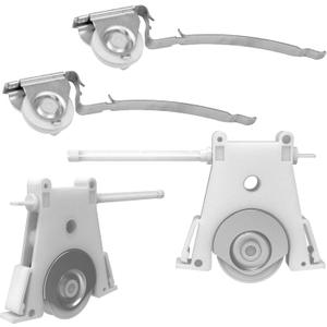 2 Pair Gliding Screen Door Roller Assembly Fits for Andersen Upper P/N #1997063 & Lower P/N #1997310 (1991 to Present), 1-1/4" Nylon Concaved Wheels, Edge Adjustable