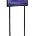 Duraaamo 14 x 22 Inch Double-sided Bulletin Sign Holder Poster Stand Heavy Duty Metal Floor Standing with Top Insert Slot A-frame Display for Indoor/outdoor Events, Frame Only(Black)
