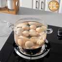 2.8L Heart-shaped Lid Glass Cooking Pot, 2800ml (3Qt/95oz) Capacity. Made From Heat-Resistant Borosilicate Glass, Safe for Dishwasher, Oven, Gas, and Electric Stoves. for Potpourri, Soups, and Pasta.