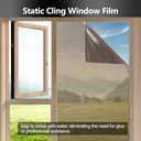 Window Privacy Film Window Tint, One Way Privacy Film Daytime Privacy See Out Not in Reflective Static Cling Sun Blocking Anti UV Reflective for Home and Office (Black Silver, 19.7 Inch×6.5 Feet)