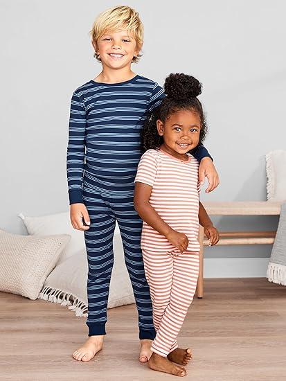 Simple Joys by Carter's girls 2-piece Snug Fit Cotton Pajama Set (3T, Blue)