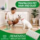 100 Dry Sweeping Cloths Compatible with Swiffer Sweeper Mop, Heavy Duty Dry Pads Refills, Cleaning Dust and Pet Hair, Disposable Pet Sweeper Mop Pads for All Purpose Multi Surface Floor Cleaning (100)