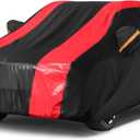 6-Layer Car Cover Waterproof All Weather for Automobiles,Universal Fit for SUV,Outdoor Full Cover Rain Sun UV Protection with Zipper Cotton,Fit SUV Jeep-Length (184" to 190")