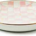 MACKENZIE-CHILDS Enamel Abundant Bowl, Pink-and-White Rosy Check, Large