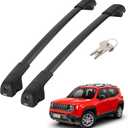 JOYTUTUS Lockable Roof Rack Cross Bars Compatible with Jeep Renegade 2015-2024, Aluminum Anti-Theft Crossbars for Rooftop Cargo Carrier Bag Basket Luggage Bike Kayak Canoe Snowboard Skiboard