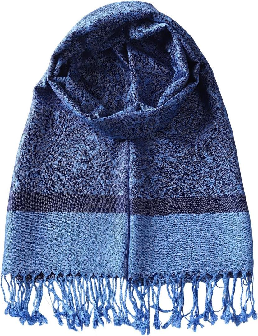 TUSHUSTY Pashmina Feel Shawls Wraps Rave Scarf for Women Soft Silky Reversible Men Scarves Hijab