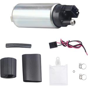 255LPH Electric Fuel Pump High Performance Replace Walbro GSS341 with Installation Kits