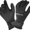 XUKER Water Gloves, 3mm & 5mm Neoprene Five Finger Warm Wetsuit Winter Gloves for Scuba Diving Snorkeling Surfing, L