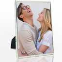DECANIT 5x7 Picture Frame Set - Silver Metal Thin Frames for Wall or Tabletop Display of 3.5x5 Photos with Mat or 5x7 Without Mat - Gallery Wall Kit-4 Pack
