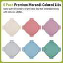 [UPGRADED LID] 6 Sets 3 Cup/24oz Borosilicate Glass Food Soup Containers with Lids, Meal Prep Storage Bowl Jars for Leftover Meal Lunch Oats Fruit Deli Salads - Microwave, Oven, Freezer Safe -BPA Free