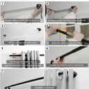 Blackout Wrap Around Curtain Rod 48-88, 3/4" Curtain Rods for Windows Adjustable, Heavy Duty Telescoping Drapery Rods for Bedroom, Living Room, Kitchken, Silver