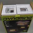 Dynaming 8 Pack Solar Post Cap Lights Outdoor with Flickering Flame Light, White Shell Fence Post Solar Lights Fit 4x4 5x5 Vinyl/Wooden Posts, Brightness LED Lighting Decor for Garden Deck Patio