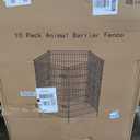 No Dig Garden Fence, Dog Fencing Outdoor for Yard, 10 Panels with Gate
