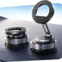 snanlen 2026 Upgraded Car Phone Holder for Magsafe [108LBS Strongest Suction] 360 Adjustable Vacuum Magnetic Phone Holders, Cell Phone car Mount for iPhone 17 Pro Max 16 15 14 13 12 Air Plus (Black)