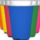 TahoeBay Blank Pint Glass Sleeves (6-Pack) 16 Ounce Insulating Foam Collapsible Beer Drinking Cup Holder (Multicolor)