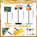 3 Pieces Back to School Wooden Signs School Bus Books Blackboard Standing Back to School Decorations for School Classroom Home office (School), 8.9L" x 6.7W"