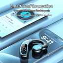 Single Ear Bluetooth 5.5 Earbud-F80(Blue), ENC Noise Cancellation Mic, Hi-Fi Sound, Long Battery with Smart Display, Breathing Light, for Android/iPhone