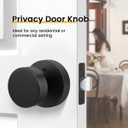 Goldenwarm Black Door Knobs Interior, Zinc-Alloy Privacy Matte Black Door Knobs, Heavy Duty Privacy Interior Doorknobs, Indoor Doorknobs for Bedroom, Bathroom (6 Pack)