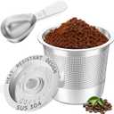 1 Pack Reusable K Cups Coffee Pods for Keurig 1.0: Stainless Steel Reusable Coffee Pods for Keurig Coffee Pods Reusable, BPA-Free, SUS 304, Scoop, Heat Resistant Handles