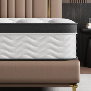 Full Size Mattress,12 Inch Full Mattress, Hybrid Mattresses for Back Pain Relief,Pressure Relief & Motion Isolation,CertiPUR-US Certified,Medium Firm,54"x75"