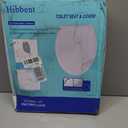 Hibbent Premium Elongated Toilet Seat with Quiet Close, One-Click to Quick Release, Installation Non-Slip Seat Bumpers, Slow Toilet Seat and Cover, Cleaning-White Color