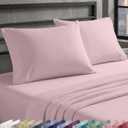 California Design Den 100% Cotton Pillowcases Standard/Queen Size Pillowcases - Set of 2 Soft Sateen Weave Cases, Fits Queen and Standard Size Pillows - Pink