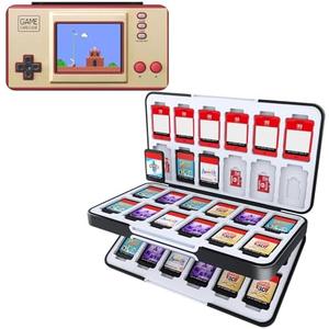 HEIYING Game Card Case for Nintendo Switch & Switch OLED,Customized Pattern Portable Memory Storage Games Holder with 48 Game Card Slots and 24 Micro SD Cards Slots