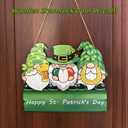 2 x Spring Wreaths for Front Door Wooden Gnome Welcome Hanging Decorations Wall Sign for Home Outdoor Indoor