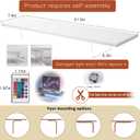 Monitor Stand Riser,Wood & Acrylic Computer Monitor Stand with LED Light,Desk Accessories Desktop Organizer Stand for Computer,Laptop,Printer,PC & TV Screen Riser
