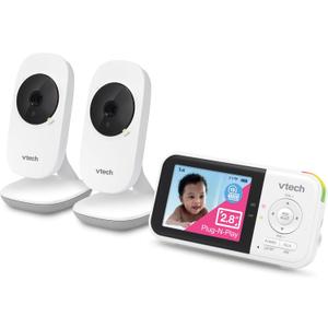 VTech VM819 Baby Monitor with Camera and Audio, 2.8” Screen Portable Baby Camera, Night Vision, 2-Way Audio, Temperature Sensor and Lullabies, Secure Transmission No WiFi, Ideal for Baby/ Elderly/ Pet