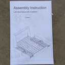Full Size Bed Frame with LED, 4 Drawers, Wings Headboard Design, Light Grey