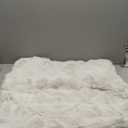 Gentle Soft Fluffy Fur Throw Blanket, Cozy Plush Blanket White, 50 * 60 Inches (Rabbit Fur)