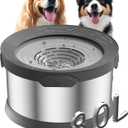 8L Dog Water Bowl No Spill 2.1 Gallon Stainless Steel Water Bowl for Dogs 270oz Large Capacity No Splash Slow Drinking Feeder with Anti-Slip Mat for Messy Drinkers