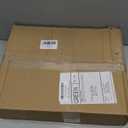 Double Front Door Handle Set with Dummy and Deadbolt, Brushed Gold Entry Front Door Lock Set with Gold Classic Half Grip Curved Door Handle for Exterior Doors or Office, Satin Brass