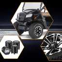 SS Golf Cart Wheel Center Caps-4 Pack,Fits EZGO,Club Car,Yamaha - 2.75" Black Hub Caps for 8, 10, 12 inch Rims,Push-in Style,Height 3.21"
